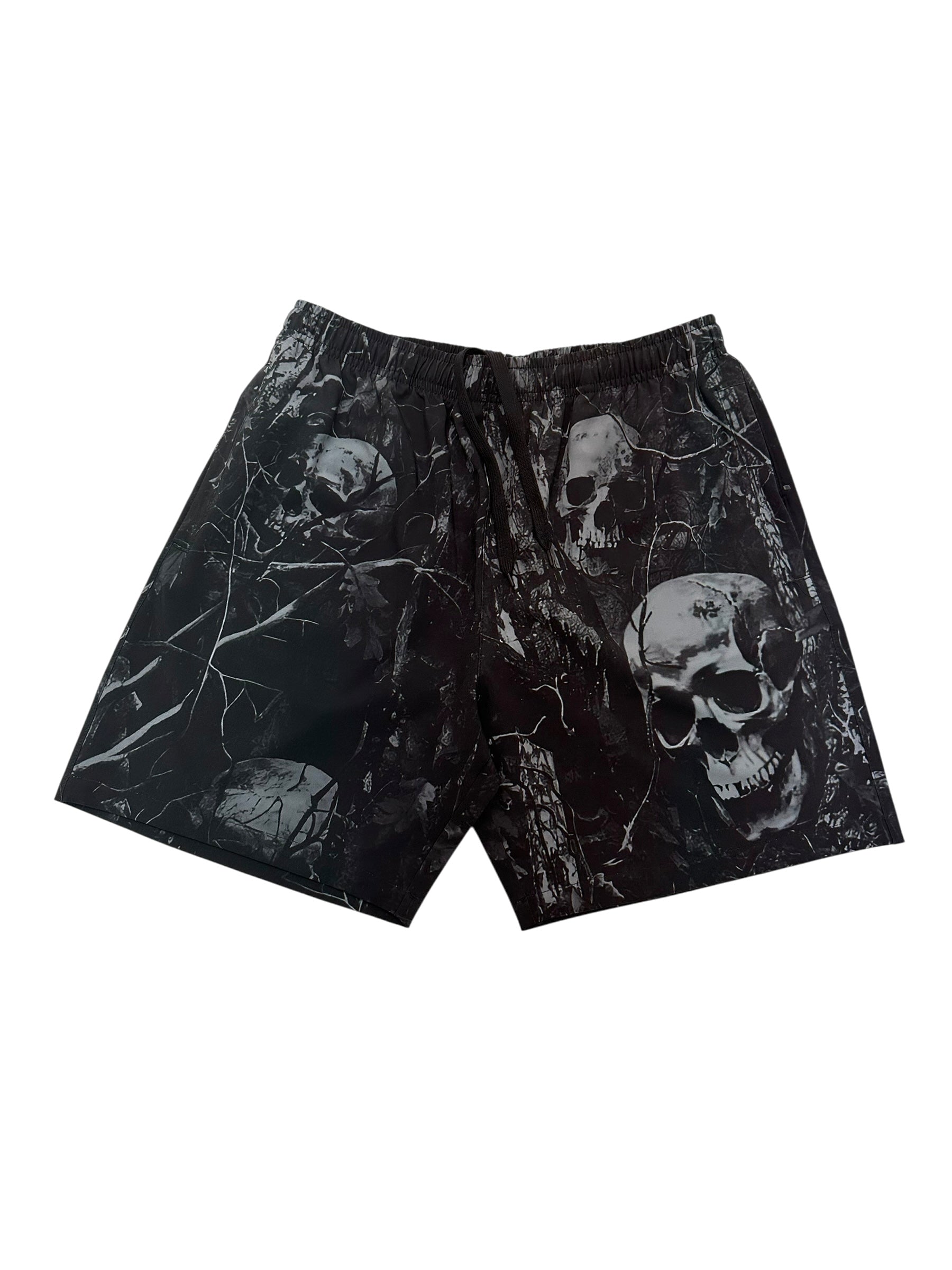 FEAR TREE CAMO SHORTS - BLACK – Terror Tales Clothing
