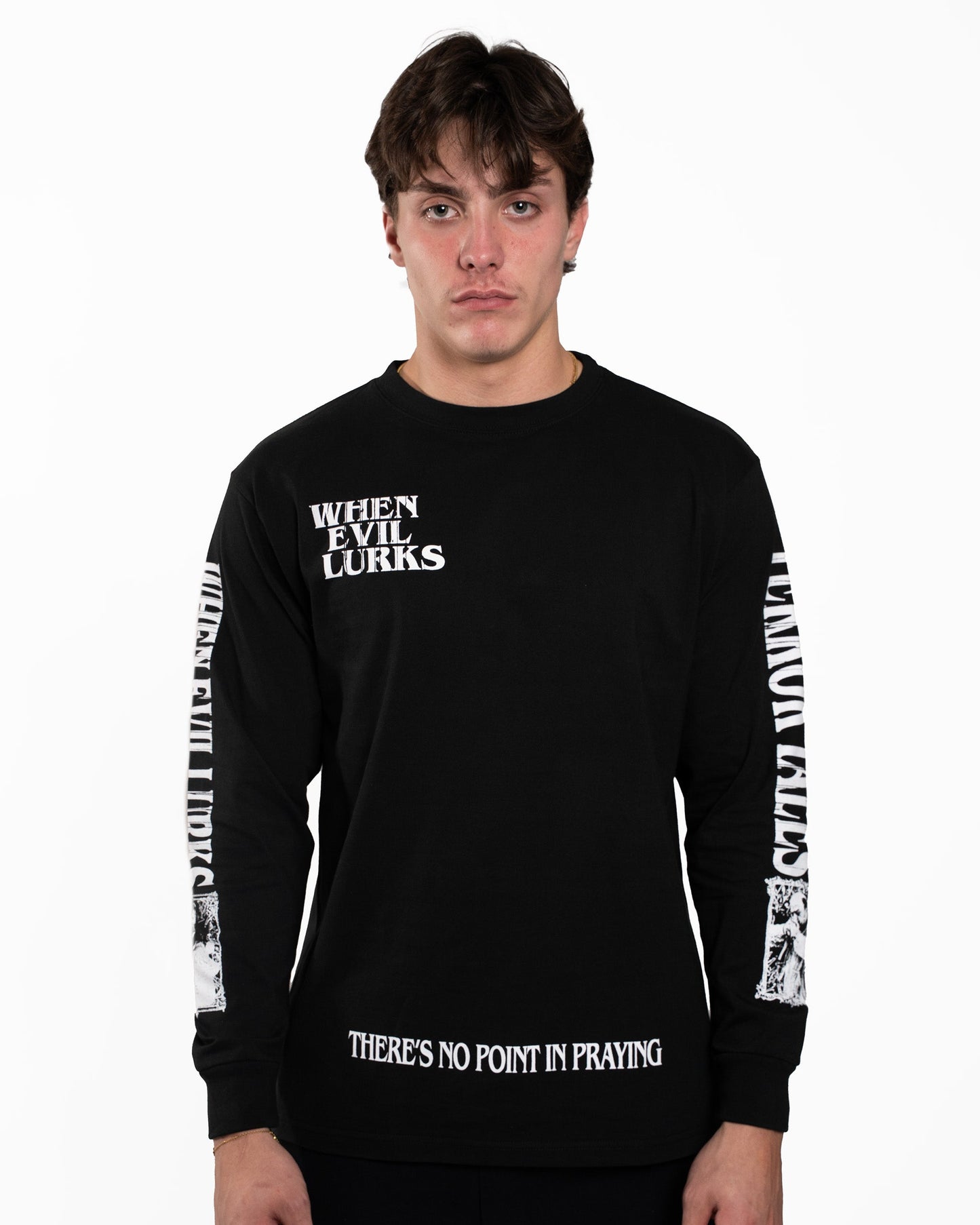 'When Evil Lurks' Long Sleeve - Black